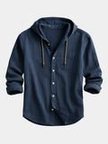 Parker | Men's Hooded Shirt - Light Cotton Blend