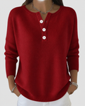 Bronwen | Women's Long Sleeve Henley Sweater