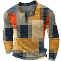 Bowery | Men's Long Sleeve Henley - Patchwork