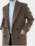 Stephen | Elegant double-breasted overcoat for men