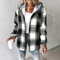 Artemisia | Women's Plaid Hooded Long Cardigan