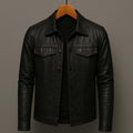 Merritt | Men's Leather Biker Jacket - Zip
