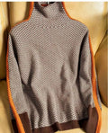 Cassia | Women's Herringbone Turtleneck Sweater