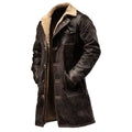 Nash | Men's Suede Leather Jacket - Fur Collar