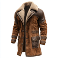 Maddox | Men's Leather Coat - Wool Collar