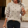 Iris | Women's Polka Dot Long Sleeve Pullover Sweater