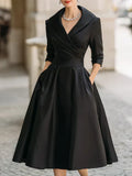 Rosalind | Women's Midi Dress - Fitted, Timeless