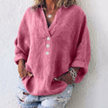 Jasmine | Women's V-Neck Button Down Blouse