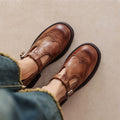 Colette | Women's Strap Flats - Leather Moccasins