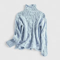 Nerida | Women's Cable Knit Mock Neck Jumper