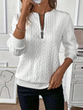 Raina | Women's Cable Knit Zip Up Sweater