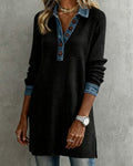 Winifred | Women's Collared Long Sleeve Tunic Sweater